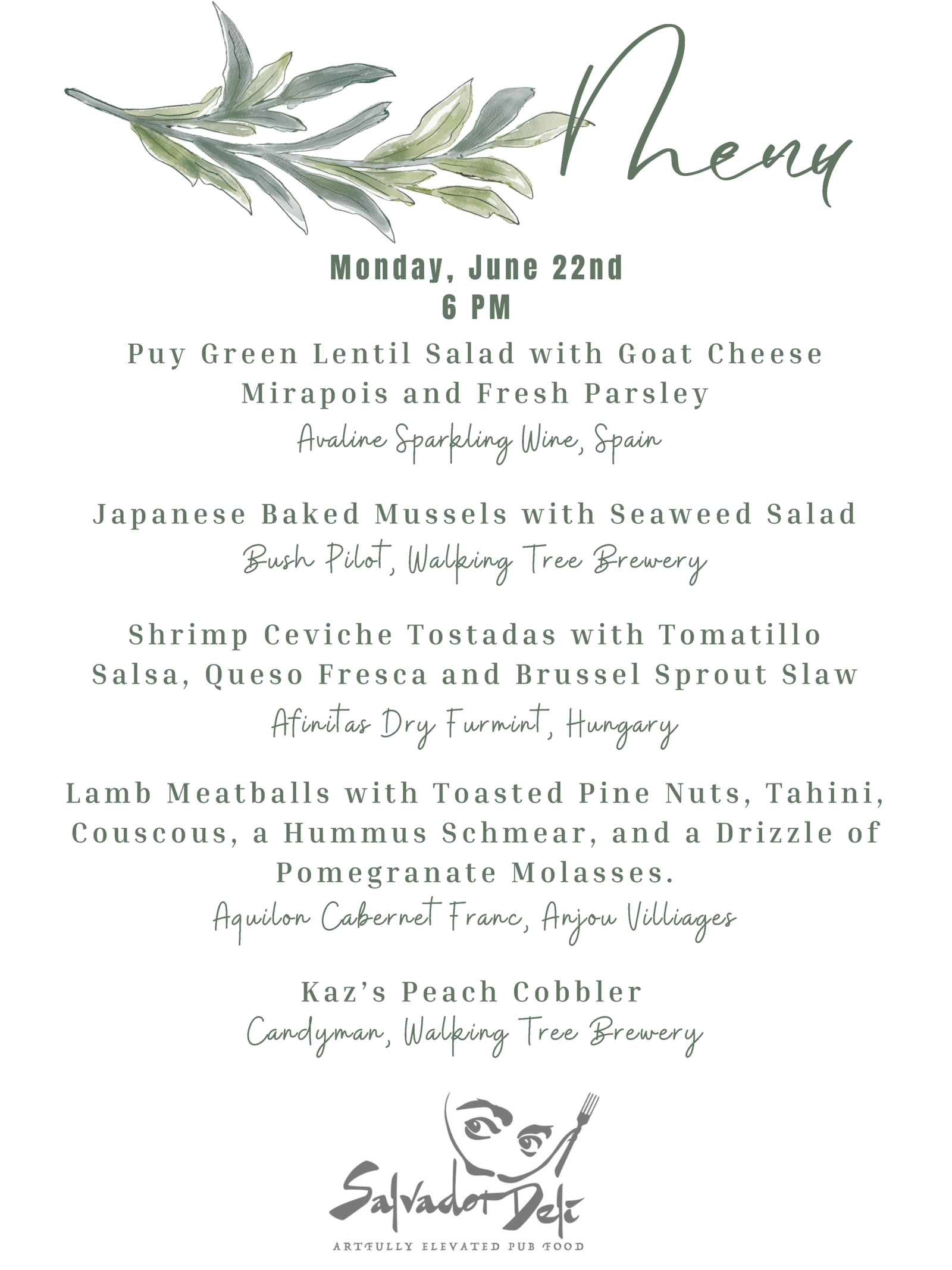 Summer Final Menu